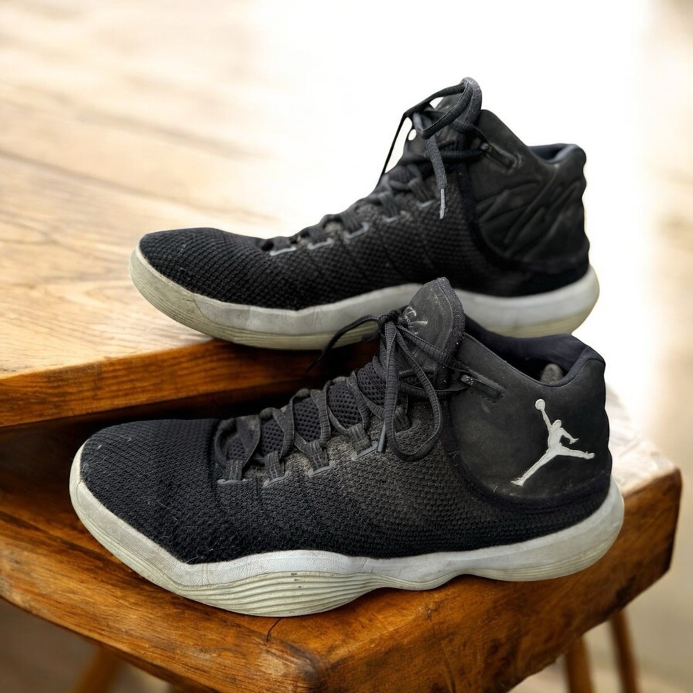 Air Jordan Super Fly 2017 TB Black White Size 11 Men's NBA Basketball Shoes - Picture 5 of 8